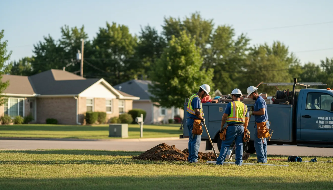 Residential water line and bathroom plumbing service in Popejoy, IA